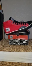  Vision Street Wear Men's canvas Hi Top Retro RED Skate Shoe Size US 9 NEW
