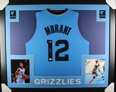 Ja Morant Signed Framed Custom Jersey Nba Memphis Grizzlies Jsa Coa Ebay 
