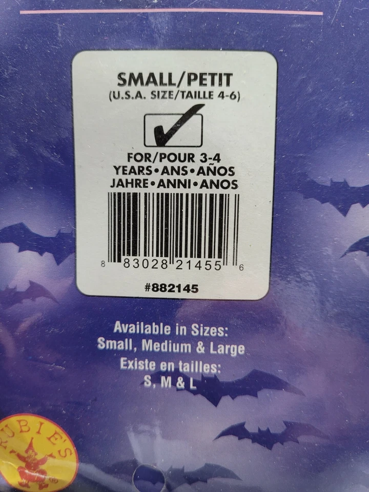 Children's Vampire Halloween Costume Size 3-4 Years - Image 4 of 4