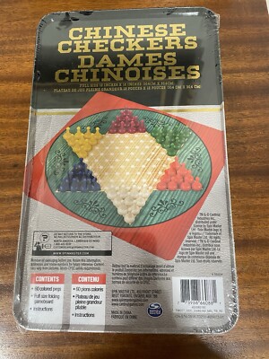 New In Box Tin Factory Sealed CHINESE CHECKERS by Spin Master Full Size 12 X 12