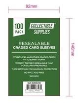 Resealable Graded Card Sleeves Bags with 1.5" Tapered Flap Collectible Supplies