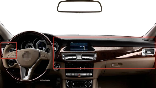 Carbon Fiber Center Console Dashboard Strip 2PCS For Benz CLS-Class 2012-2015 - Picture 4 of 4
