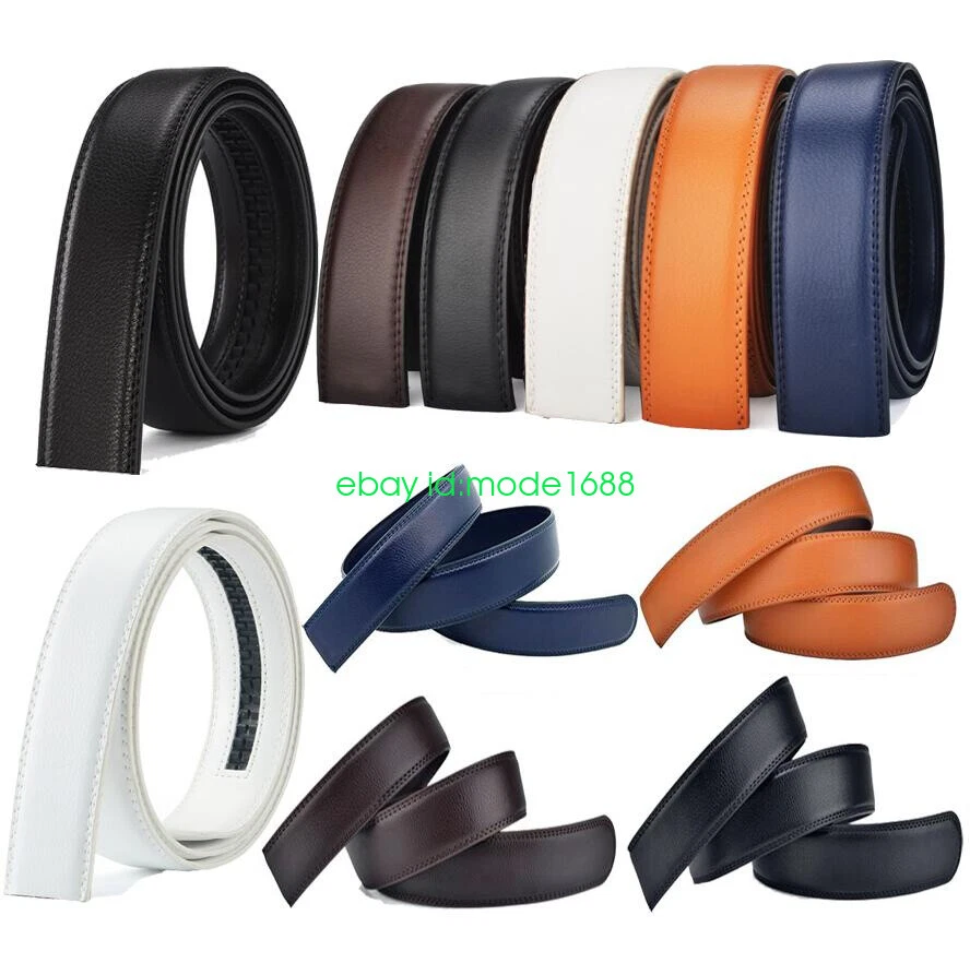 FSMODE1688 Herren / Damen Ersatz Gürtel Echtes Leder Automatik Ratchet Gürtel 3.0cm Breite