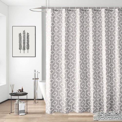 Shower Curtain Printed Polyester Fabric Curtains With 12 Hooks Bathroom Décor - Picture 66 of 200