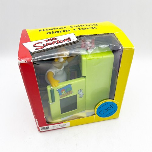 The Simpsons Homer Talking Alarm Clock Animated Light/Sound Wesco 2001 RARE NEW - Picture 2 of 4