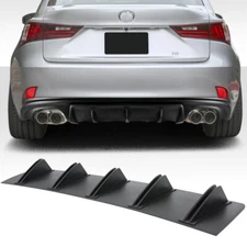 Black Rear Bumper Lip Diffuser Shark 5 Fins Spoiler For Lexus IS250 IS350 IS200T