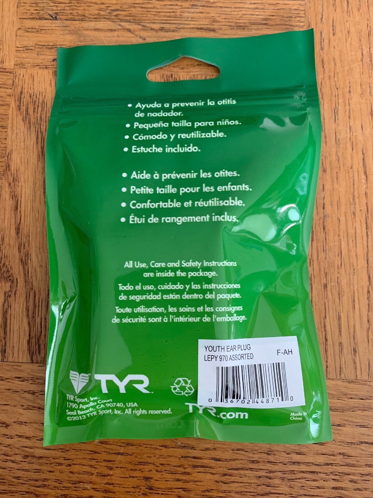 TYR Youth Ear Plugs MultiColored Silicone For Swimming 3 Pack