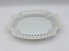 schöne Porzellan Durchbruch Schale Korb Körbchen 20cm x 16cm CS