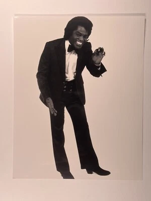 James Brown Foto Original Vintage Negro y Blanco Press Promoción Alrededor 1980s - Imagen 1 de 4