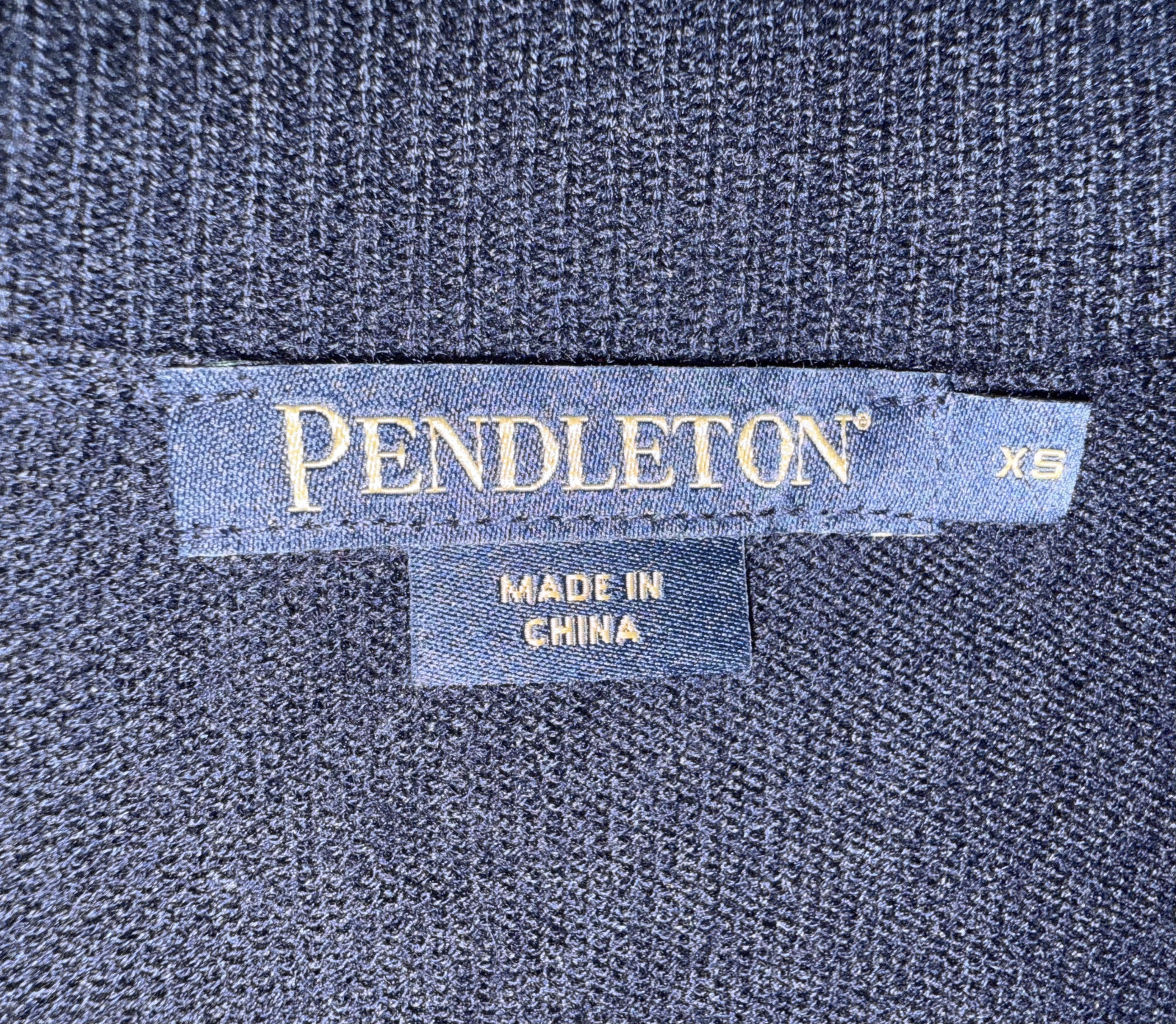 2017 Pendleton Navy Blue Textured Wool Blend Cap … - image 4