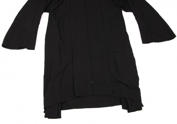 Yohji Yamamoto collections Draped Double Zip Hoodie Coat Yohji Yamamoto collections Draped Double Zip Hoodie Coat
