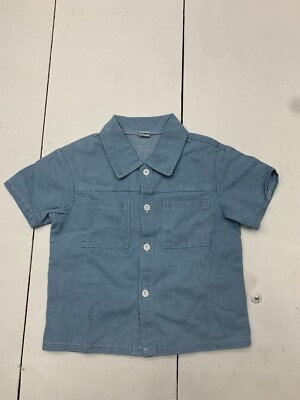 トップス GIBOUS SCORPION SHORT SLEEVE SHIRT BLUE Short Sleeve Zip Shirt | Premium Italian Fabric | Hudson Jeans