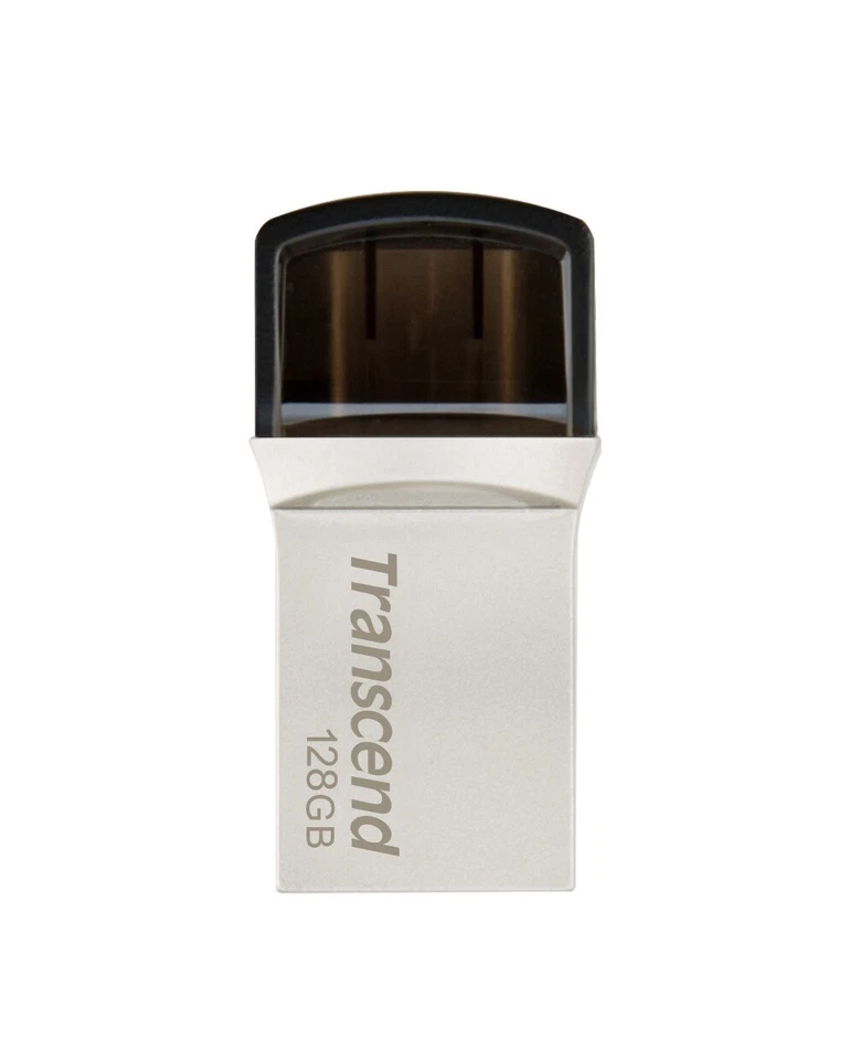 Transcend Clé USB double JetFlash 890 de 128Go connecteurs USB3.1 et USB Type-C - Photo 3/4