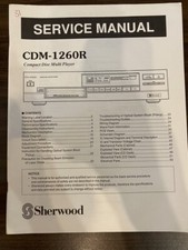 SHERWOOD CDM-1260R CDM1260R Service Manual  ORIGINAL 