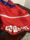 Vintage Wilson Gym Bag USA Red White Blue Zip Duffel Rare — photo 6