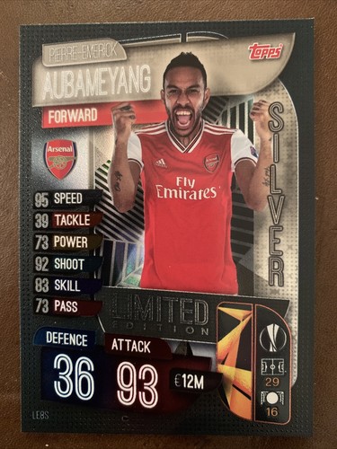 Match Attax 19/20 Limited Edition Silver Aubameyang Silver LE8S | eBay UK