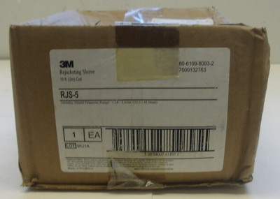 3M CAT NO: RJS-5 REJACKETING SLEEVE 10' COIL BRAND NEW IN BOX