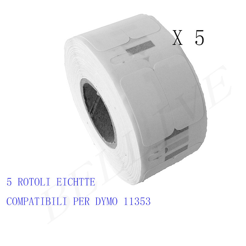 5 Etichette per DYMO 11353 25mmX13mm LABELWRITER 400 400 Duo 400 Turbo 400 Twin