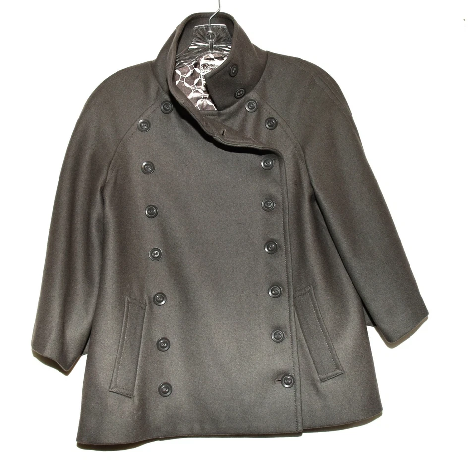 Chaqueta Tulle by Anthropologie Gris Doble Pecho Estilo Militar Mujer Talla S Foto 2 de 4