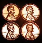 1957 58 59 60 Gem Proof Lincoln Wheat Backs & Memorial Pennies Cents US Coin Set