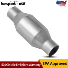 Universal Catalytic Converter 3" Inlet & Outlet Stainless Steel OBD2 Weld-On EPA