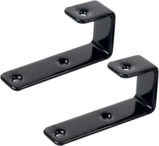 2 Pack Bunk Bed Ladder Hook, inside 1" Kids Bed Replacement Hardware, Black PVC 