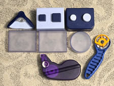 Lot 3 Creative Memories Paper Punch; Square, Circle, Corner Rounder, storagecase