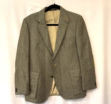 VTG Daks Selfridges London Tweed Wool Blazer Jacket Mens 41R Academia Old Money