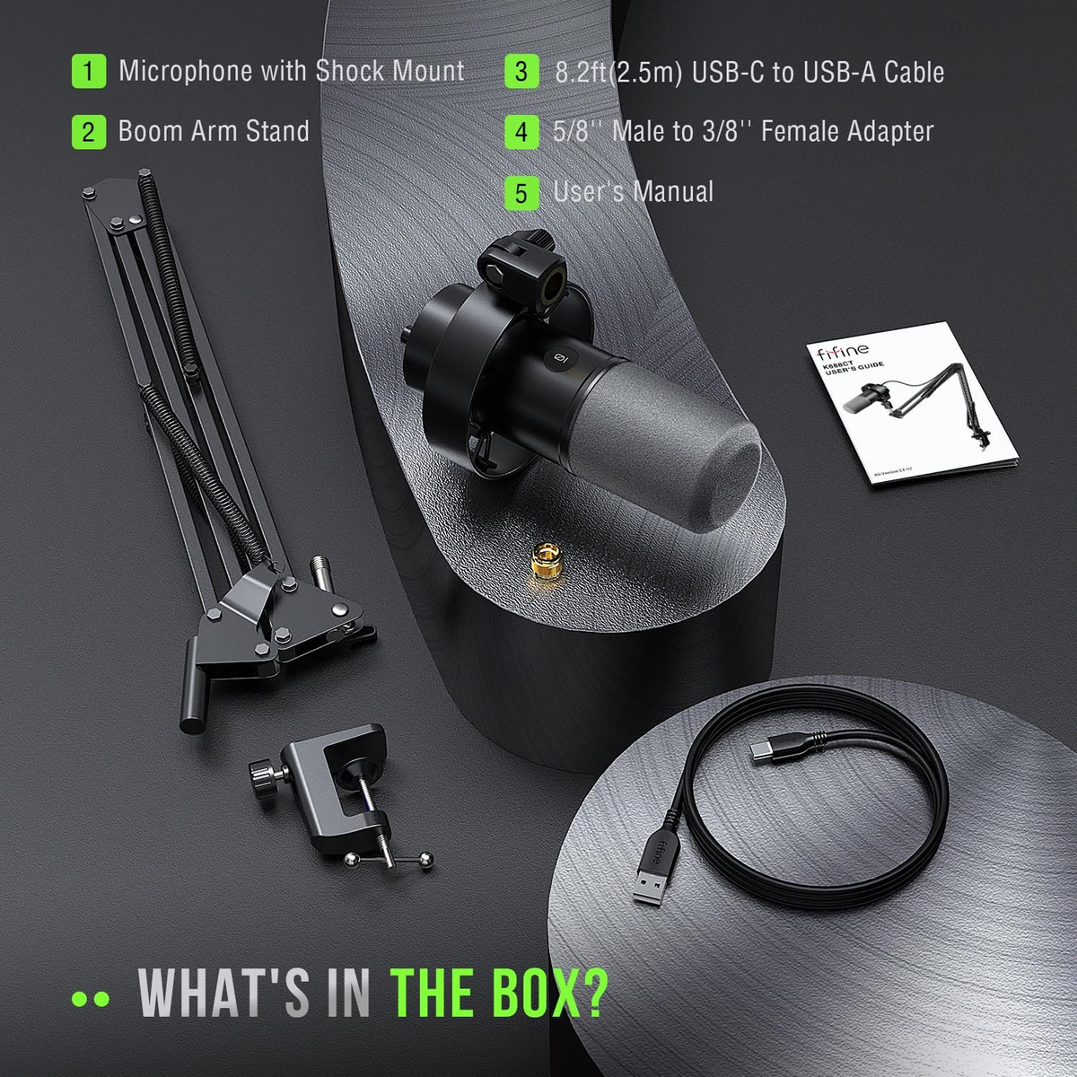 FIFINE K688 Podcast Microphone Kit, USB/XLR Dynamic Microphone