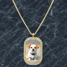 Gorgeous Cute Dog Puppy Pendant Necklace Image Design Vibrant Gold Tone Cool
