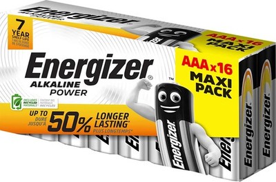 Energizer Batterie Alkaline, Micro, AAA, LR03, 1.5V Alkaline Power, Retail Blist