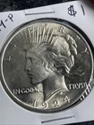 1924 Philadelphia Peace 90% Silver Dollar Uncirculated BU (lot #050)