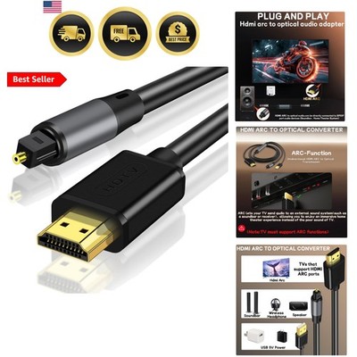 192KHz HDMI ARC to Audio Converter 6FT,ARC to Audio Extractor Cable,Plug & Pl...