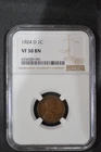 1924-D CERTIFIED VF 30 BN  Lincoln Cent