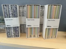 Room Essentials 8”Multi Color Candles Unscented 6 Pack Taper/Dinner Candles