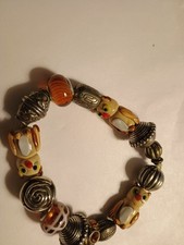 Beaded 3 OWL Stretchy Bracelet