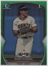2023 Quinn McDaniel Bowman Chrome 1st Green Refractor RC /99 #BDC-136 (H3371)