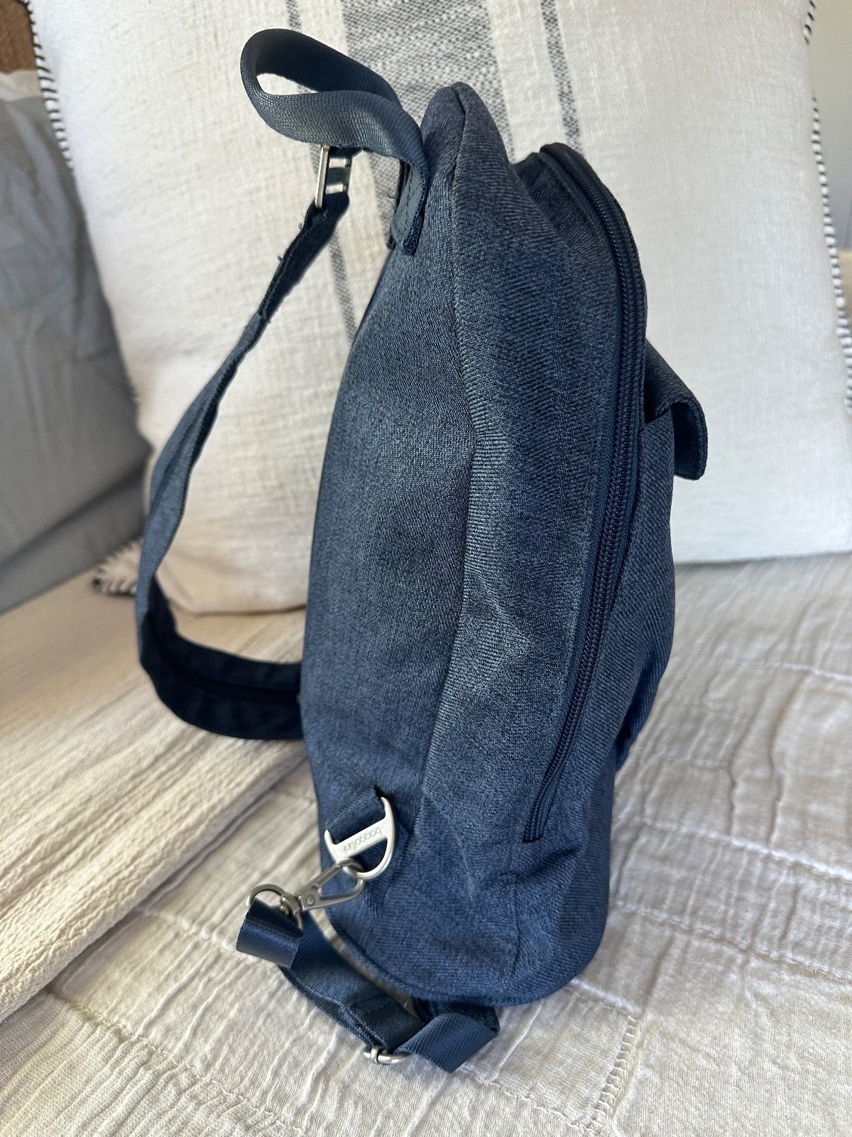 Baggallini Convertible Backpack - Denim colored f… - image 3