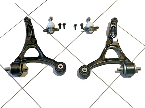 VOLVO XC 90 2.3 MK1 02-14 TWO FRONT WISHBONE SUSPENSION ARMS & TWO BALL JOINTS