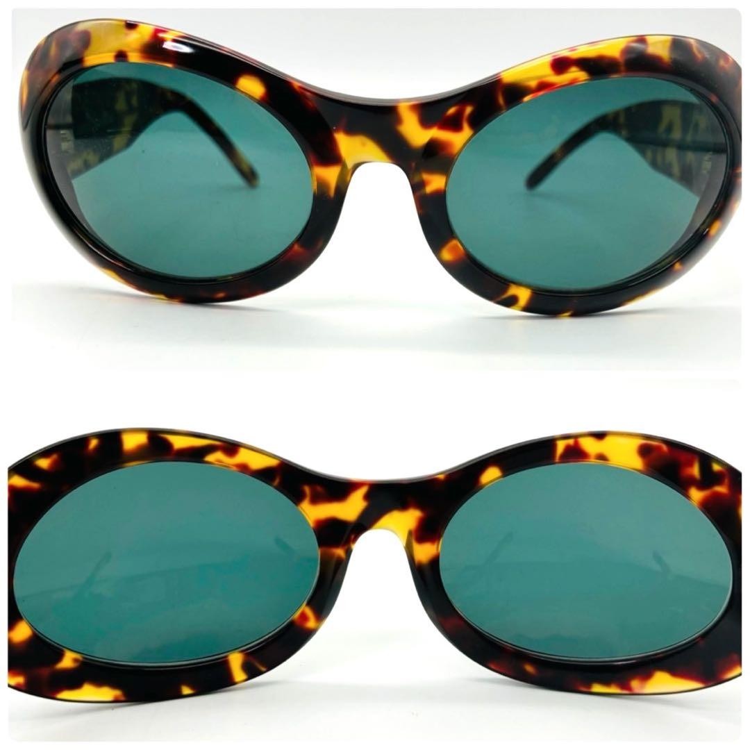 Gucci Tortoiseshell Interlocking GG Logo Oval Sun… - image 9
