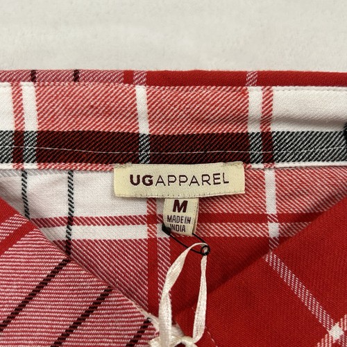Ohio State Buckeyes UGapparel NCAA Red & White Flannel Longsleeve Shirt Womens M - Picture 4 of 12