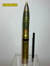 Sherman Tank M48 75mm H.E 3D Printed Display Model  Shell with Fuse