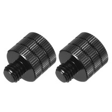 2PCS Mic Stand Adapter 3/8 Female to M8 Male Screw Thread Camera Tripod Mount