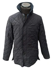 Barbour Coat M/L Soft Black Microfibre Padded Polar Quilt Polyester