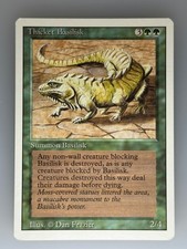 MTG Thicket Basilisk Revised Edition (3ED) U LP Magic