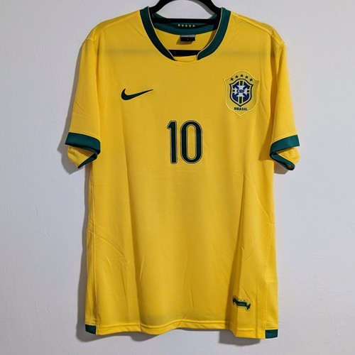 Brazil 2006 Ronaldinho Retro Jersey Men's L