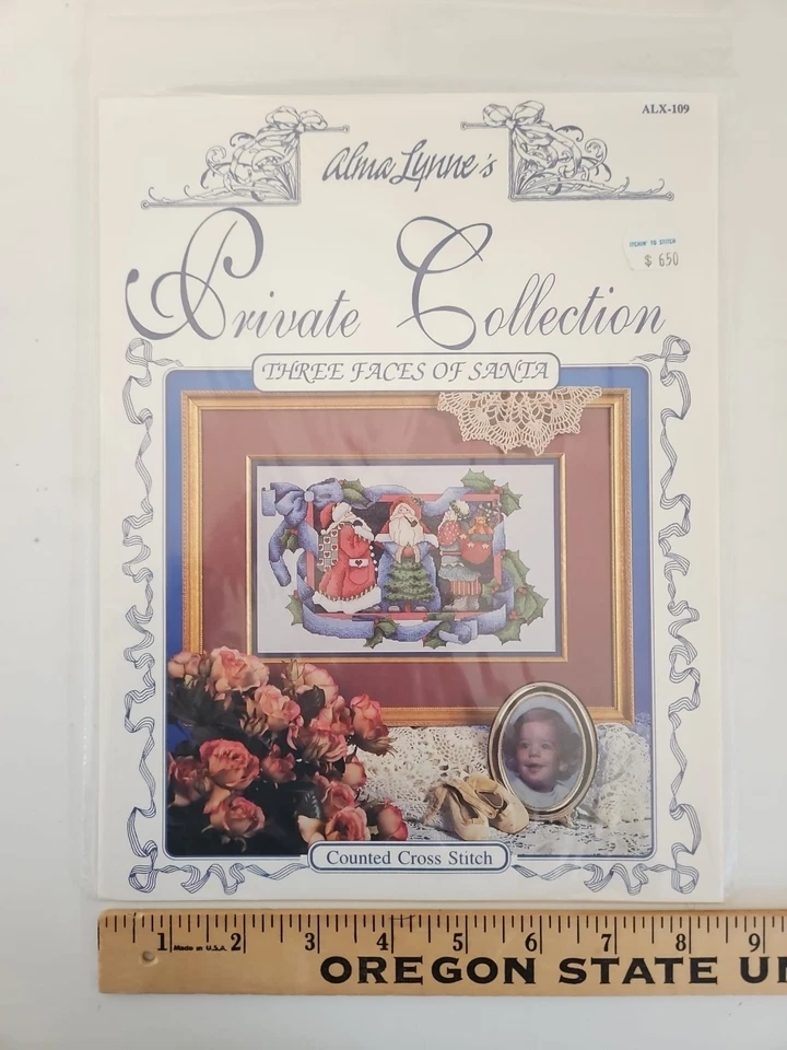 Alma Lynne THREE FACES OF SANTA Counted Cross Stitch Pattern Booklet ALX-109 - Image 2 of 4