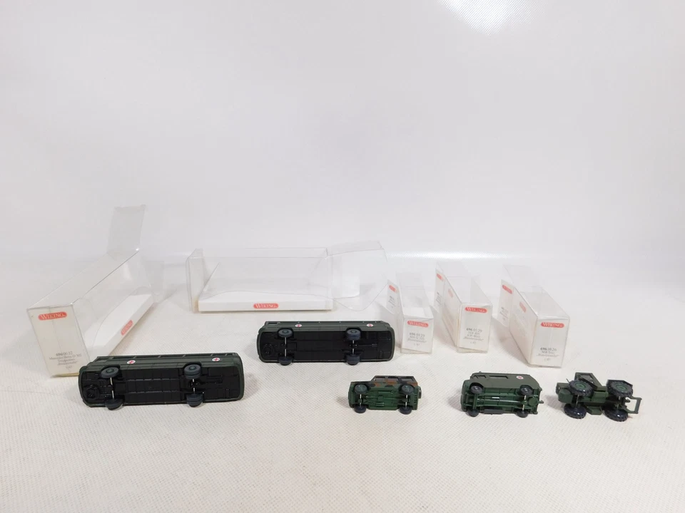 Wiking 1:87 H0 5X MB Bundeswehr BW 696 Bus Binz Trac G 320 Mint Box #EG894-0,5 - Immagine 3 di 4