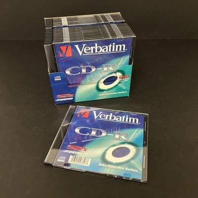 Verbatim CD-R Blank Recordable Discs 52x Speed 700MB x20 Super Slim NEW - Image 1 of 4