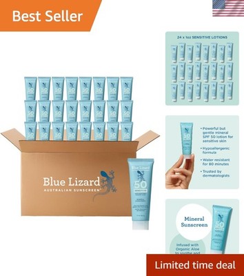 Sensitive Mineral SPF 50 Sunscreen Lotion, 100% Mineral Active Sunscreen, Tra...